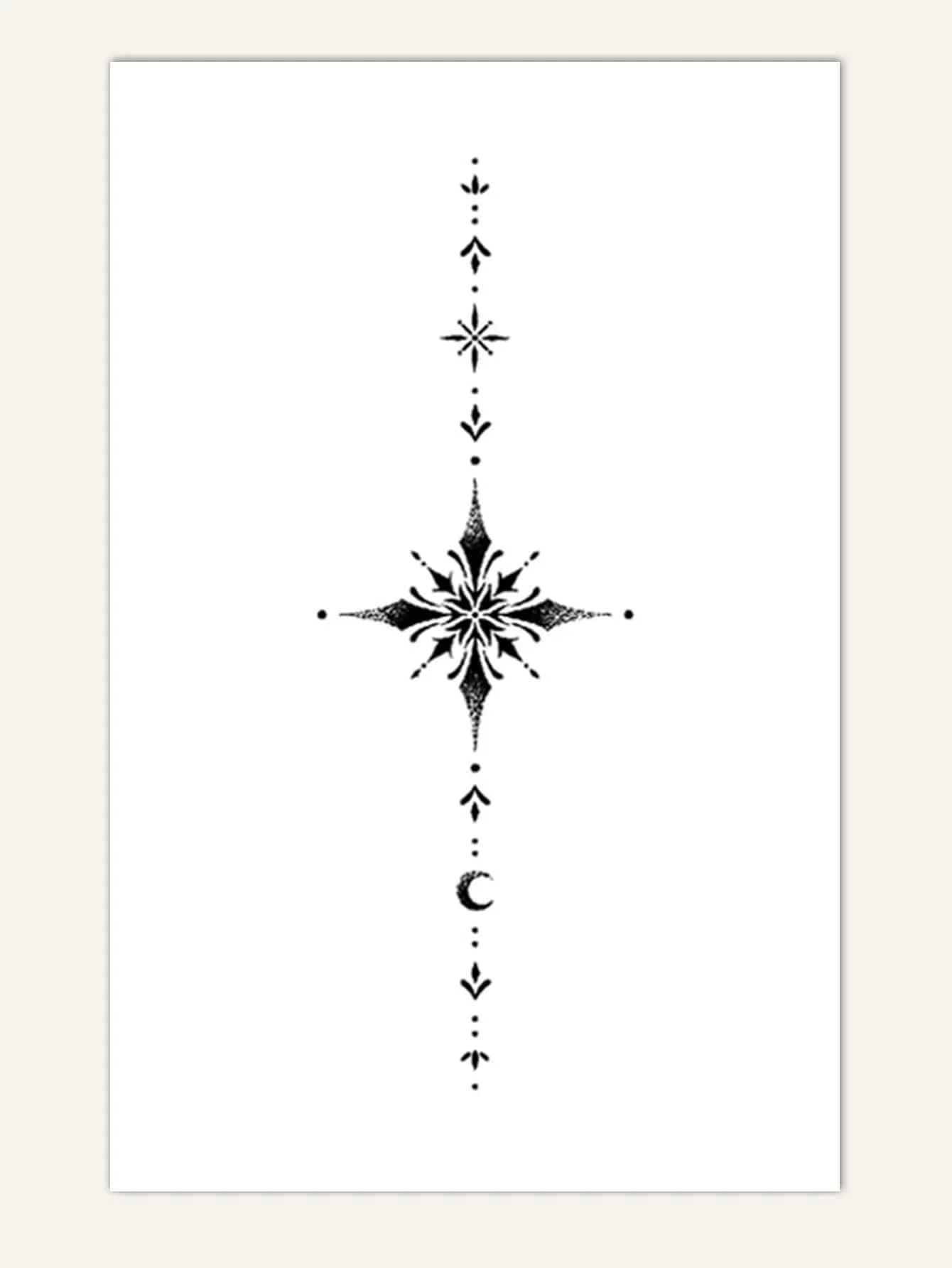 Buy SHEIN 1sheet Star & Moon Pattern Tattoo Sticker in Pakistan