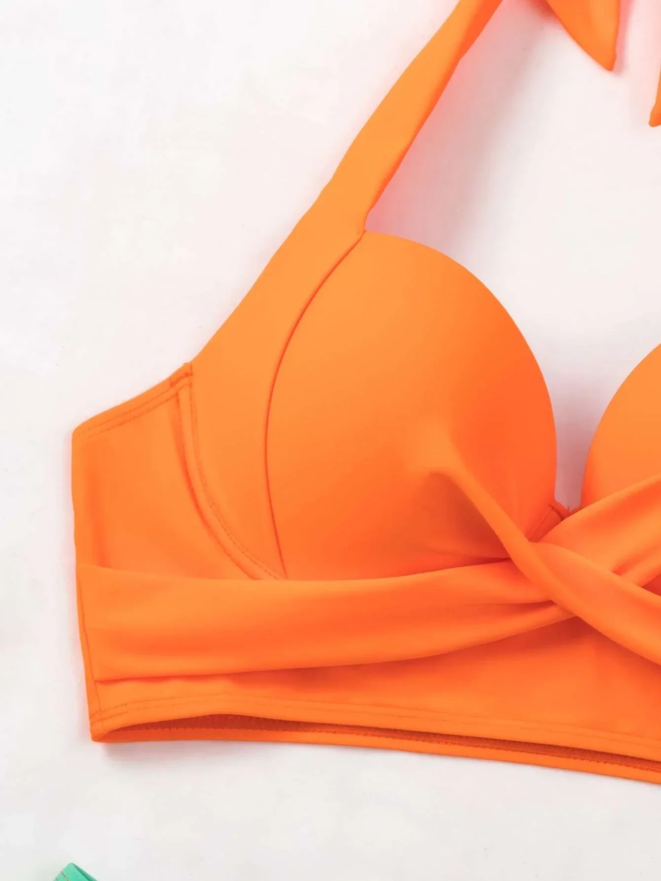 Buy SHEIN Ombre Bikini Set Halter Push Up Bra & Bikini Bottom & Beach Skirt 3 Piece Bathing Suit in Pakistan