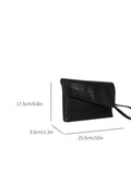 Buy Shein Crocodile Embossed Flap Square Bag With Wristlet in Pakistan