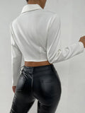 Buy Shein Zip Up Hanky Hem Blazer in Pakistan