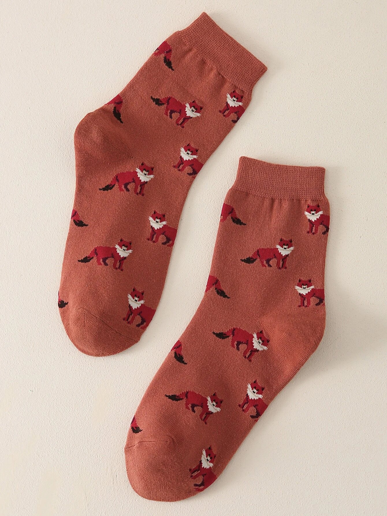 Buy Shein Fox Pattern Crew Socks in Pakistan