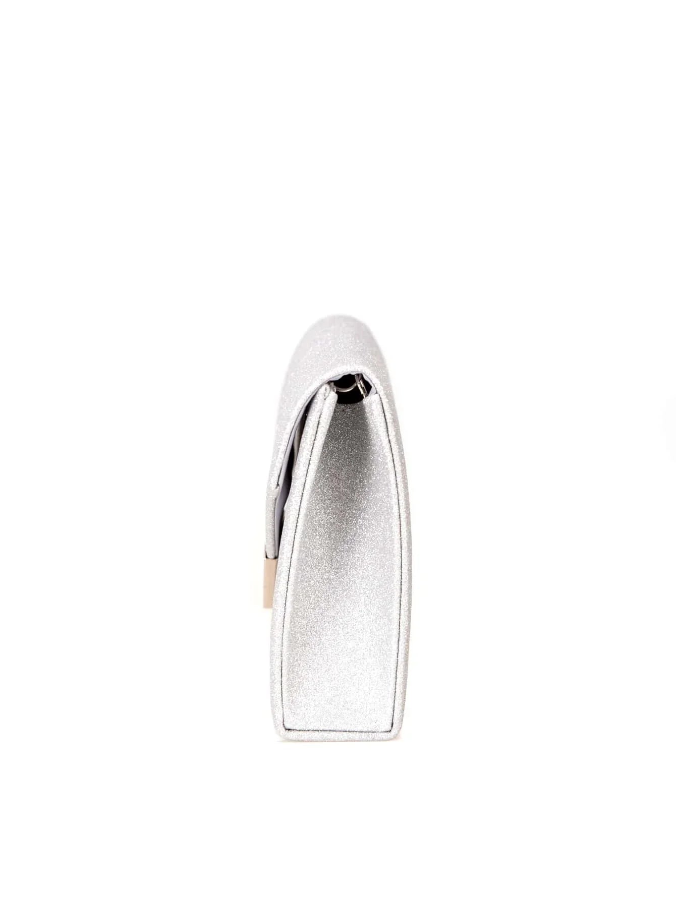 Buy Shein Glitter Metal Decor Flap Square Bag in Pakistan
