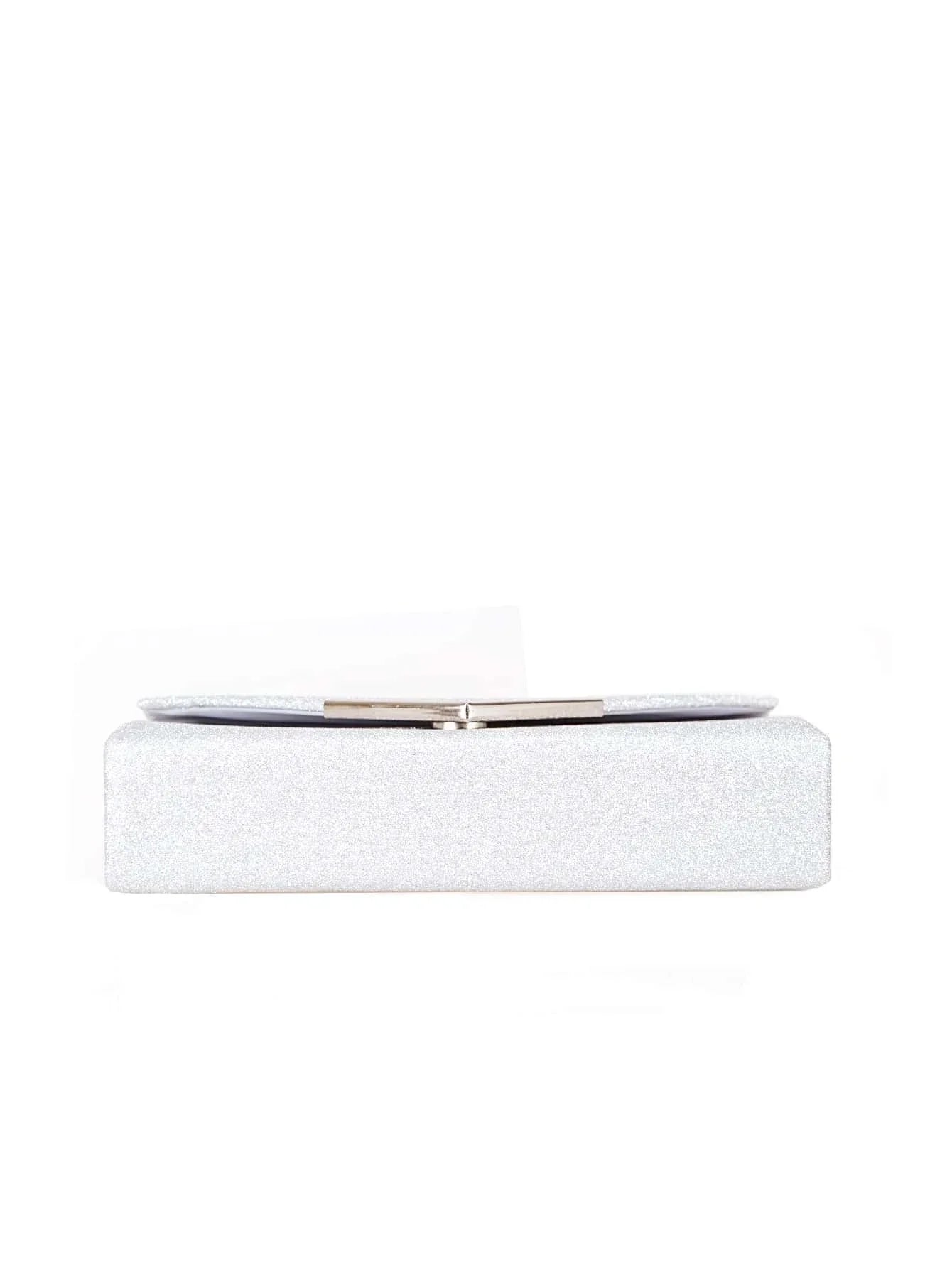 Buy Shein Glitter Metal Decor Flap Square Bag in Pakistan