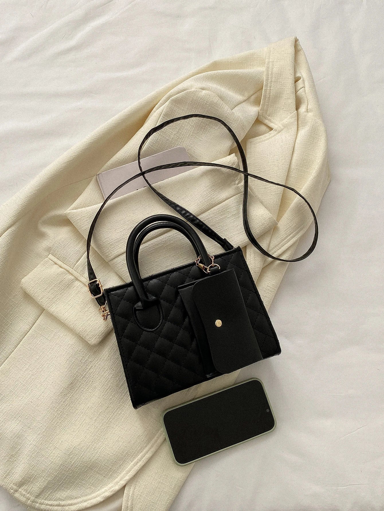 Buy Shein Mini Quilted Square Bag With Coin Purse in Pakistan