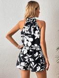 Buy Shein Vcay Floral Print Halter Top & Shorts in Pakistan