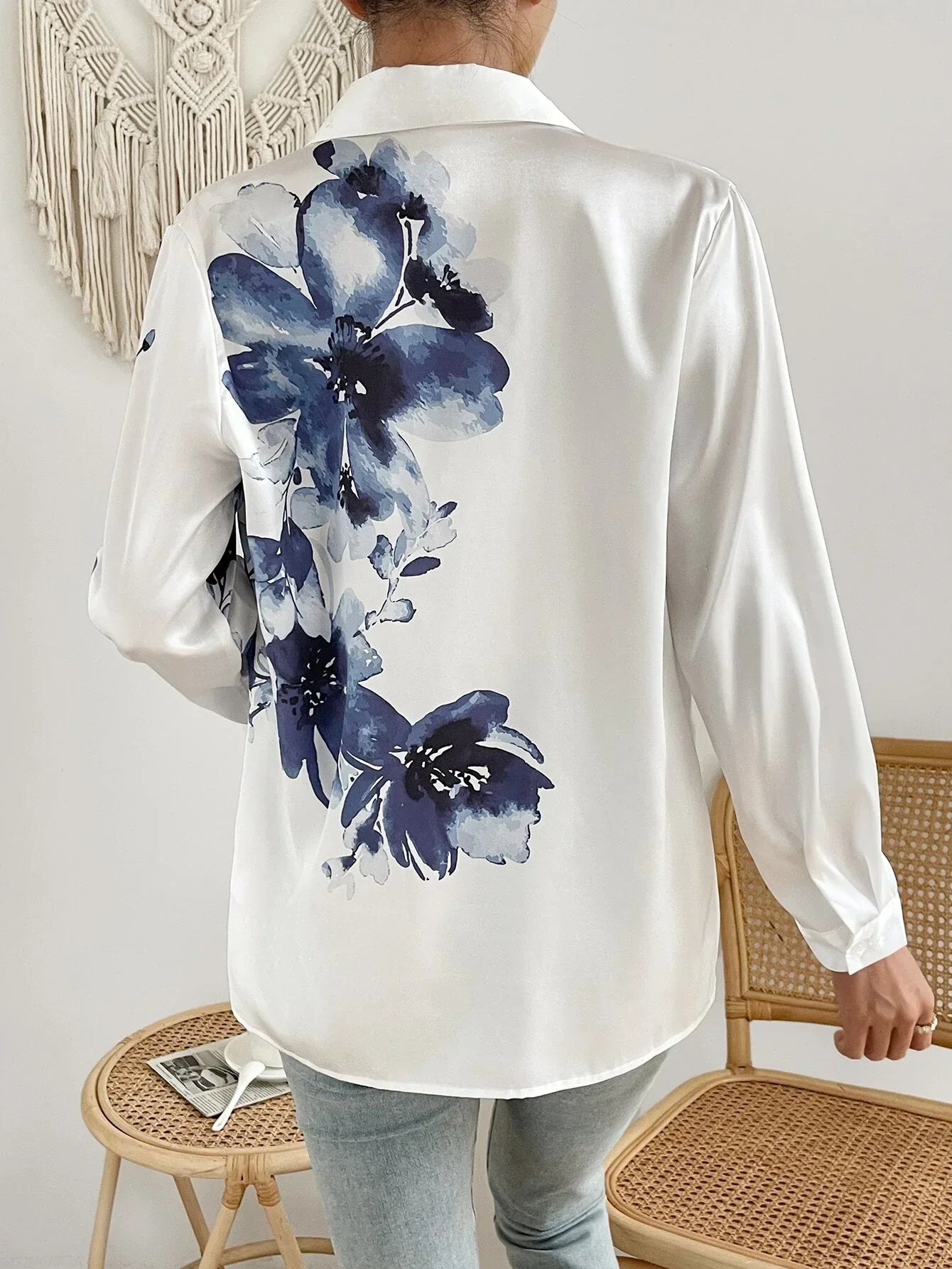 Buy Shein Floral Print Button Front Shirt in Pakistan
