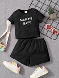 Buy SHEIN Baby Letter Graphic Tee & Shorts in Pakistan