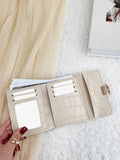 Buy SHEIN Crocodile Embossed Flap Small Wallet Coin Pocket Small Purse Bifold Slim Women Wallet in Pakistan