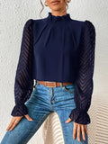 Buy SHEIN Frenchy Frilled Neck Flounce Sleeve Blouse in Pakistan