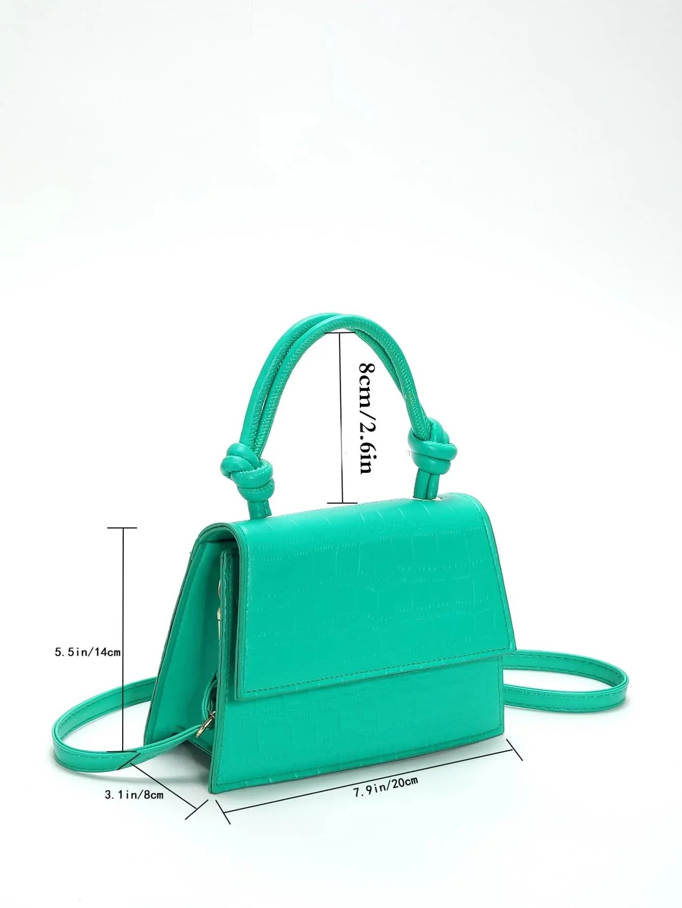 Buy SHEIN Mini Crocodile Embossed Flap Square Bag in Pakistan