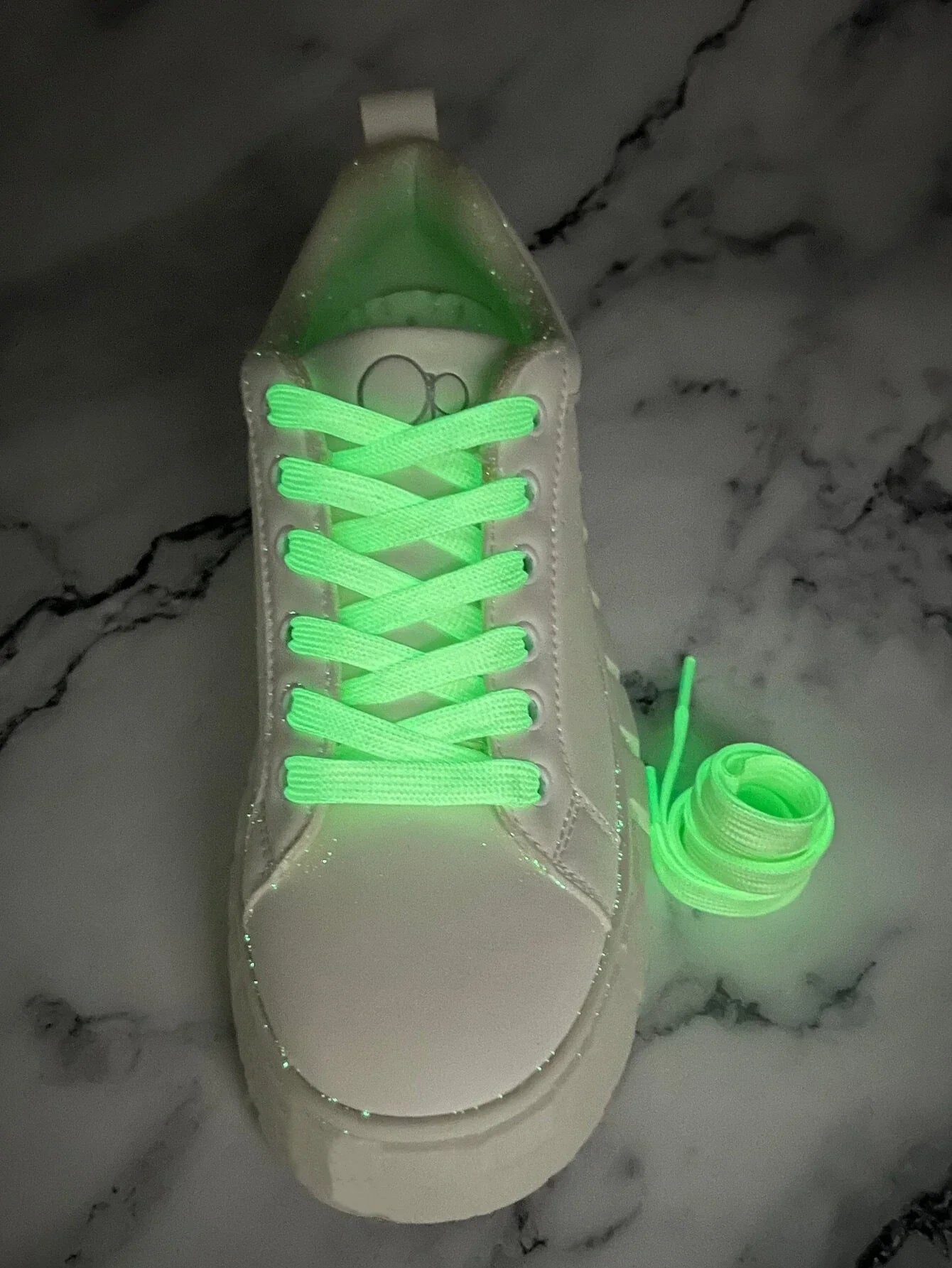 Buy SHEIN 1pair Glow-in-the-dark Shoelaces, Polyester Fashion Accessories in Pakistan