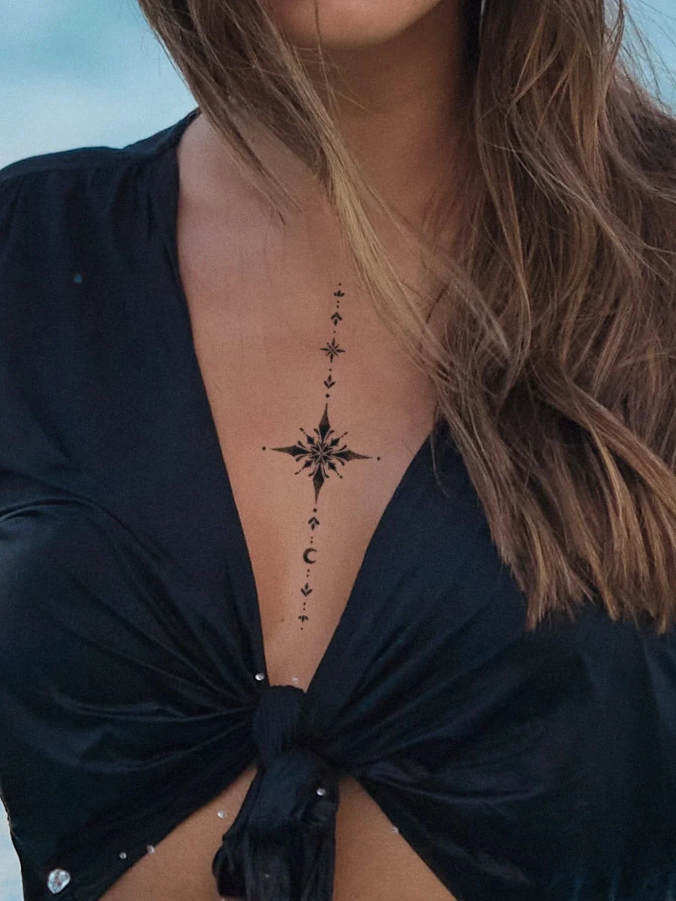 Buy SHEIN 1sheet Star & Moon Pattern Tattoo Sticker in Pakistan