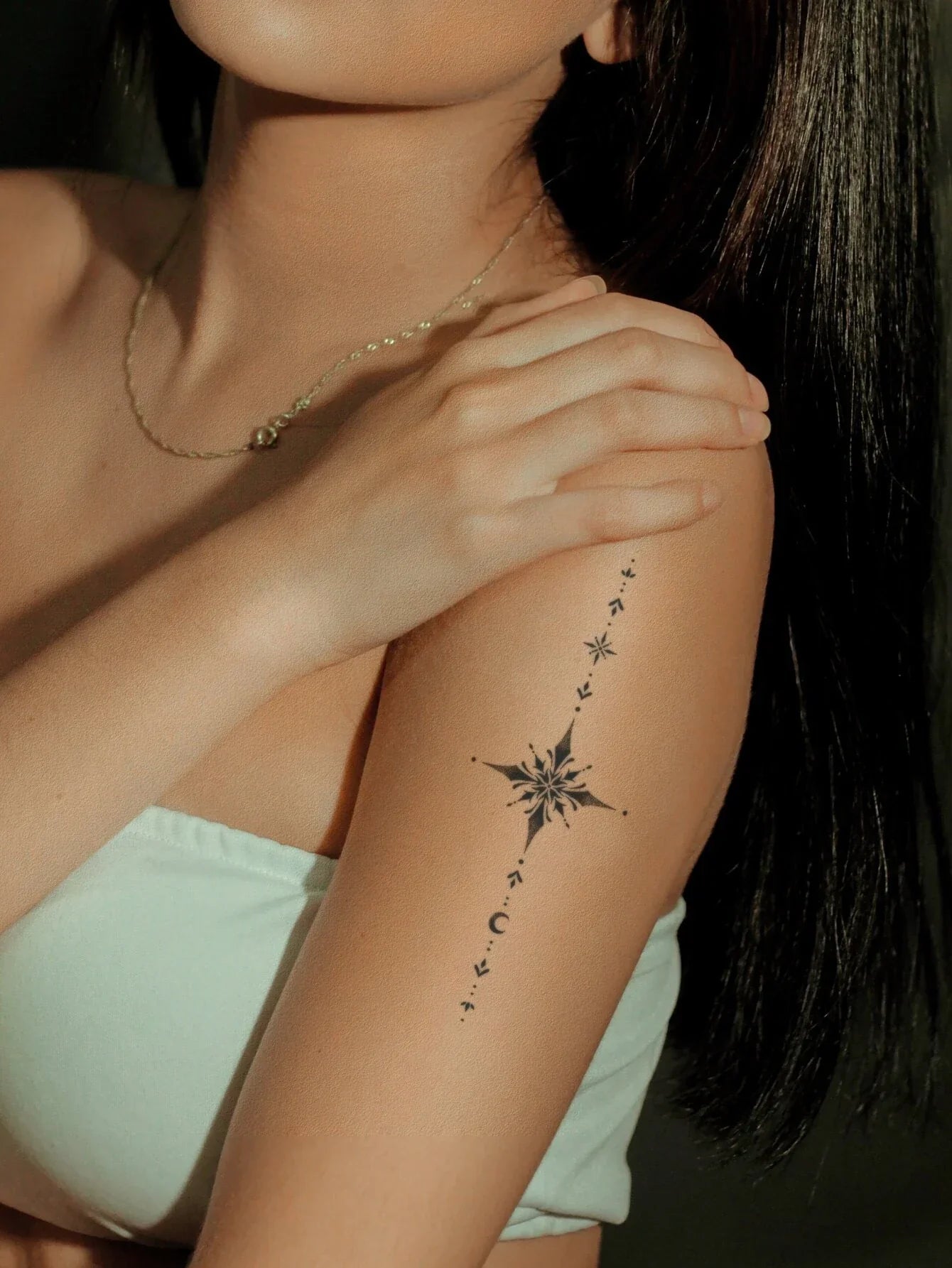 Buy SHEIN 1sheet Star & Moon Pattern Tattoo Sticker in Pakistan