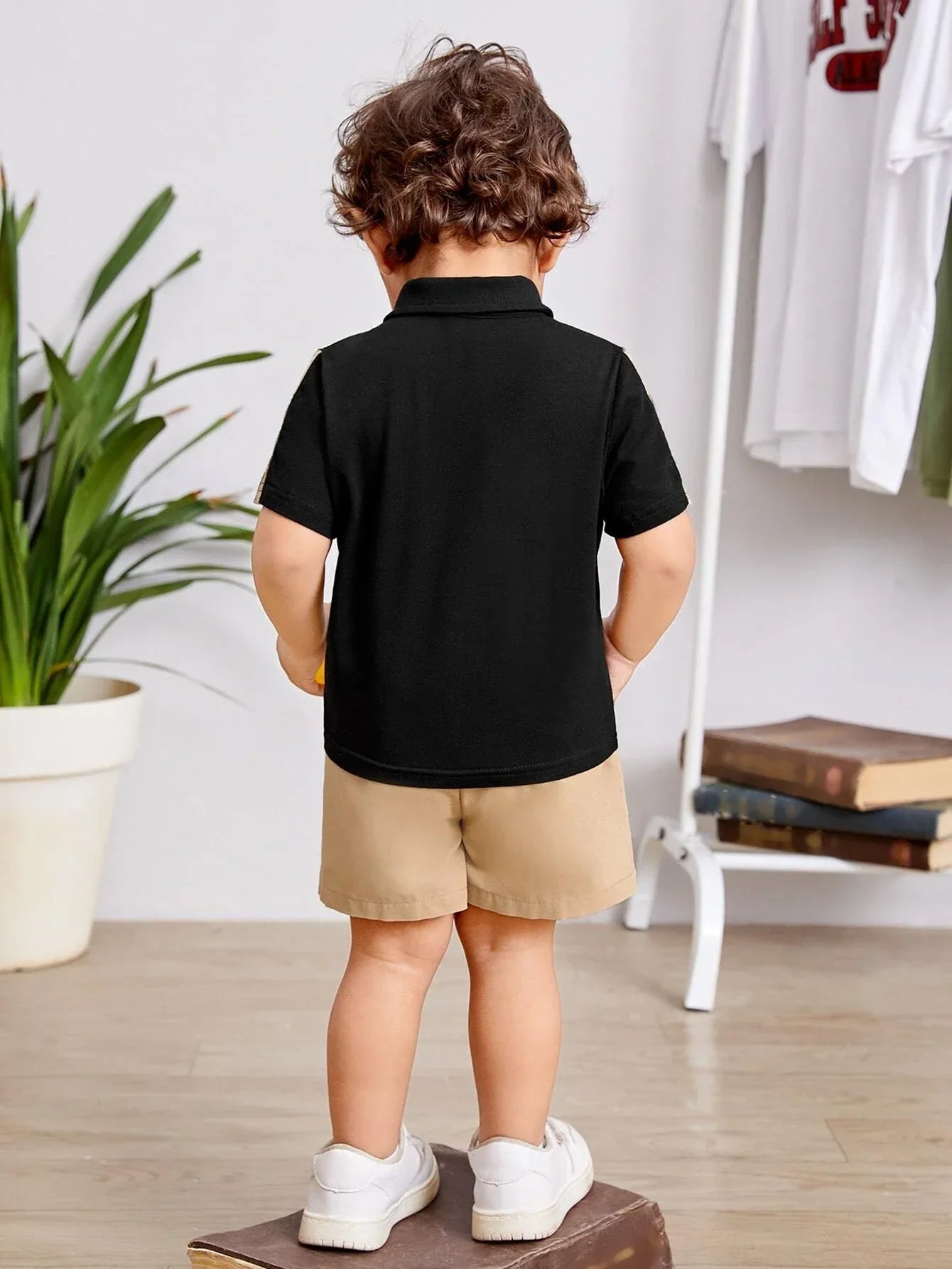 Buy SHEIN Baby Boy Plaid Polo Shirt & Shorts in Pakistan