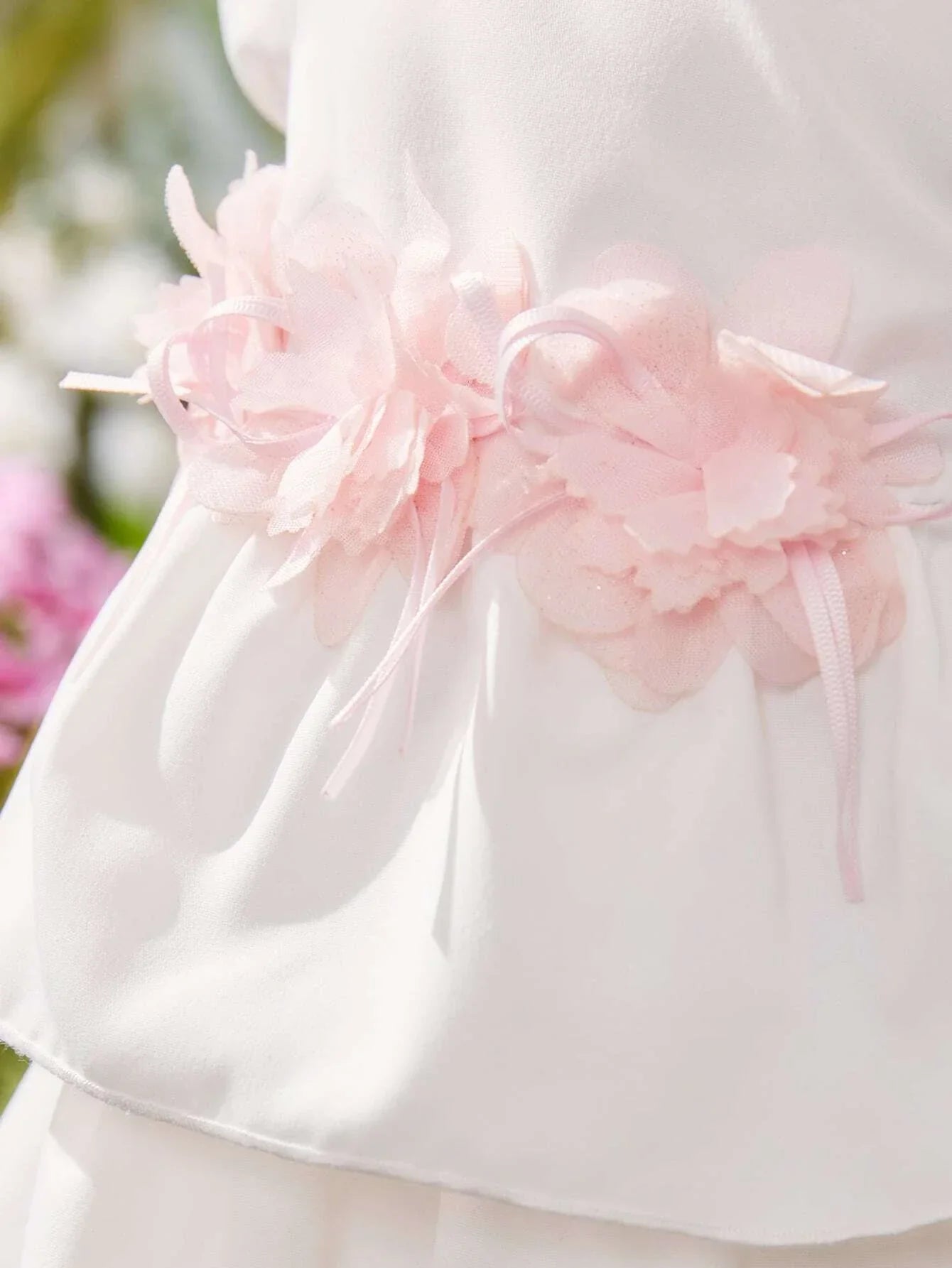 Buy SHEIN Baby Appliques Puff Sleeve Layer Hem Dress in Pakistan