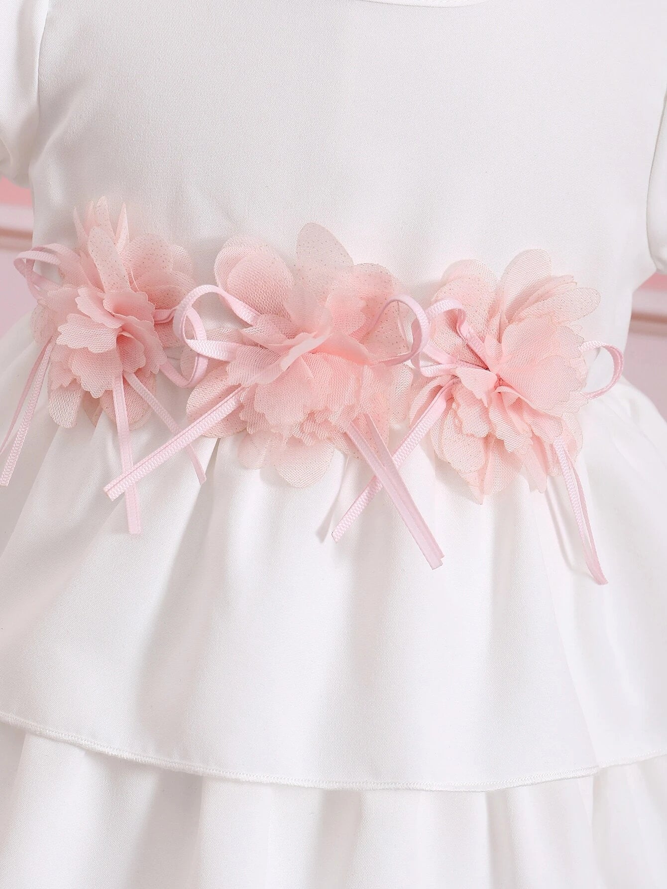 Buy SHEIN Baby Appliques Puff Sleeve Layer Hem Dress in Pakistan