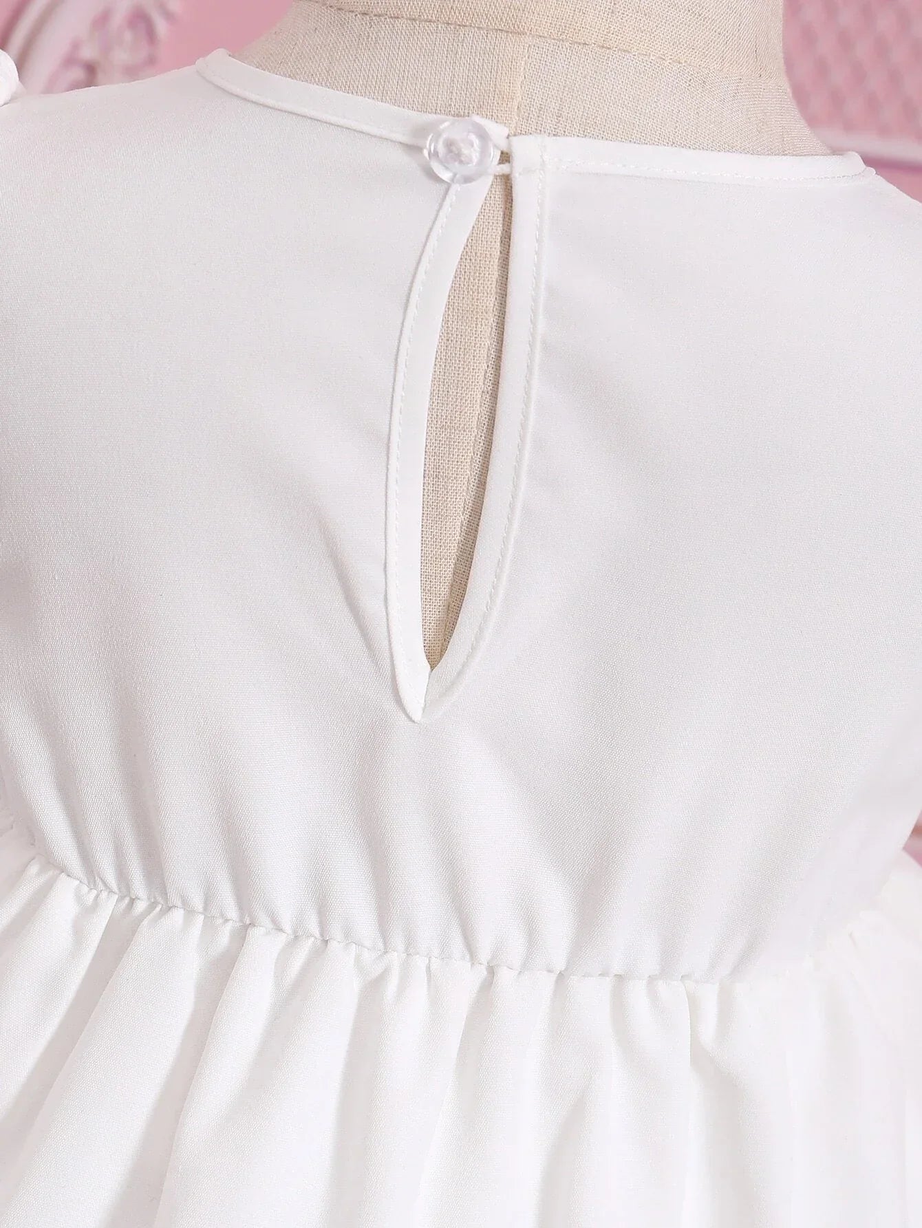 Buy SHEIN Baby Appliques Puff Sleeve Layer Hem Dress in Pakistan