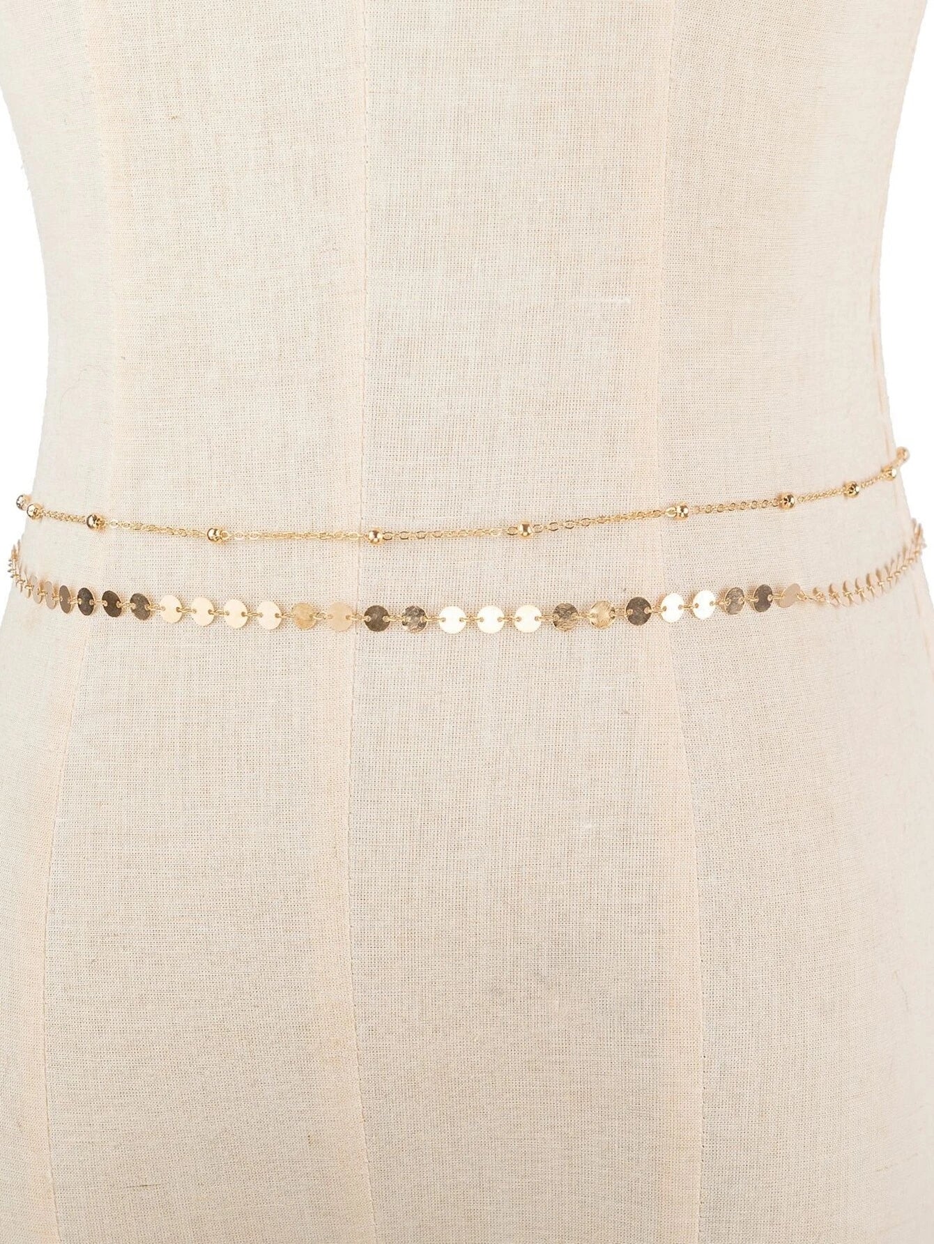 Buy SHEIN 2pcs Disc Decor Waist Chain in Pakistan