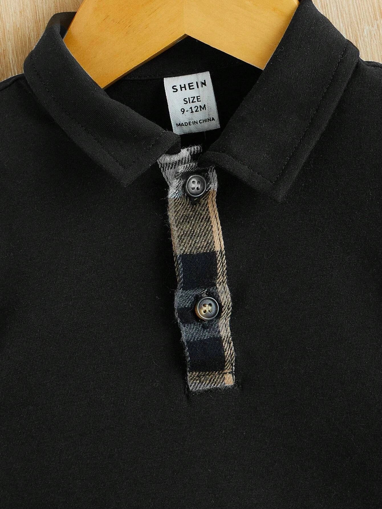 Buy SHEIN Baby Boy Plaid Polo Shirt & Shorts in Pakistan