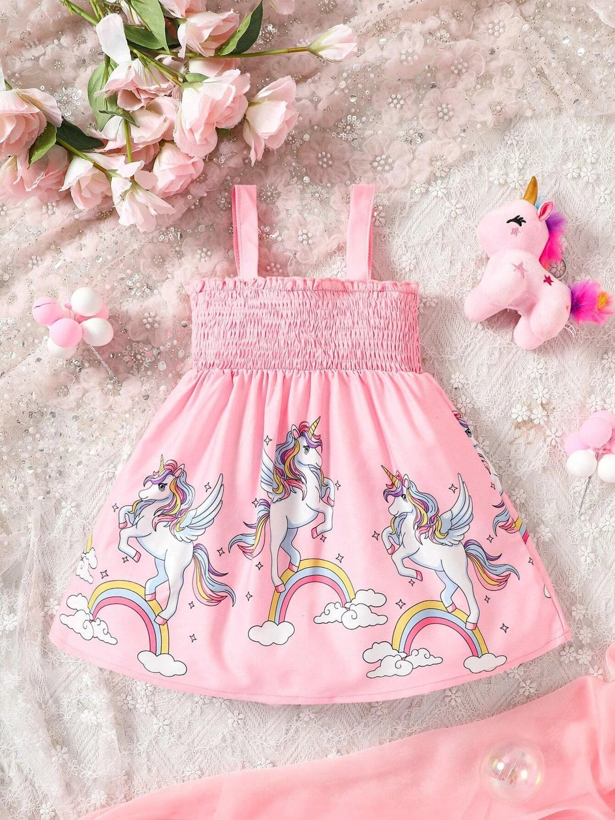 Buy SHEIN Baby Unicorn Print Cami Dress in Pakistan