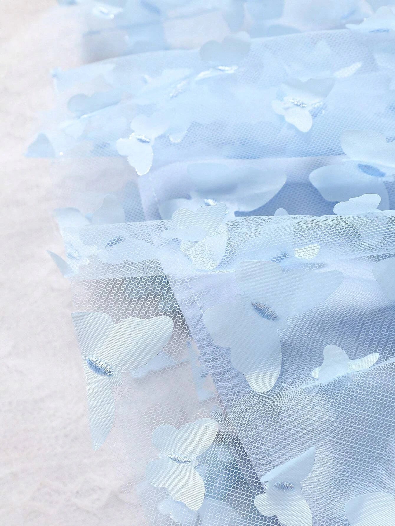 Buy SHEIN Baby Butterfly Appliques Contrast Mesh Cami Dress in Pakistan