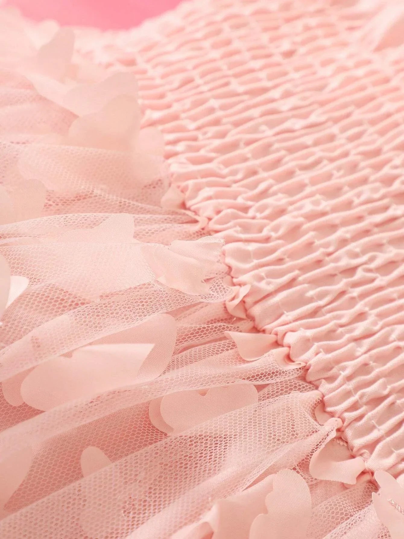 Buy SHEIN Baby Solid Appliques Mesh Overlay Cami Dress in Pakistan