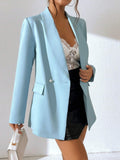 Buy SHEIN Shawl Neck Double Button Blazer in Pakistan