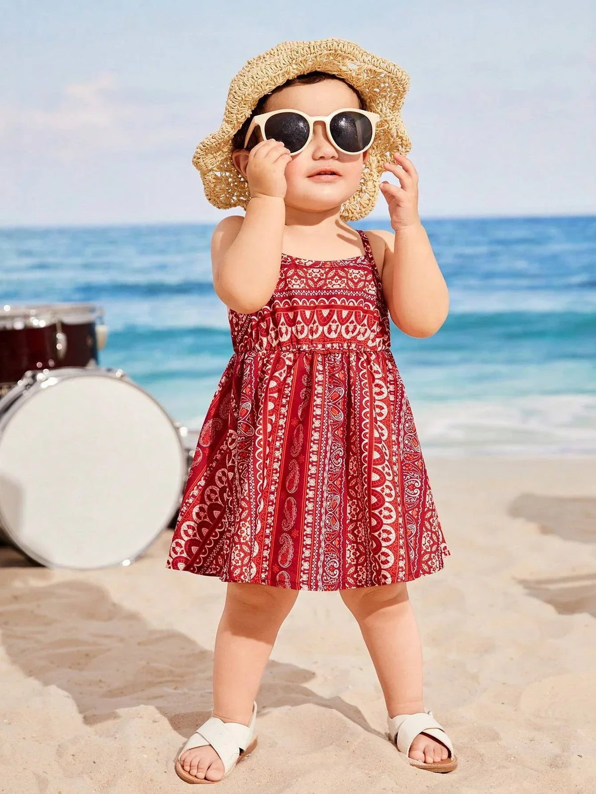 Buy SHEIN Baby Paisley Print Cami Dress in Pakistan