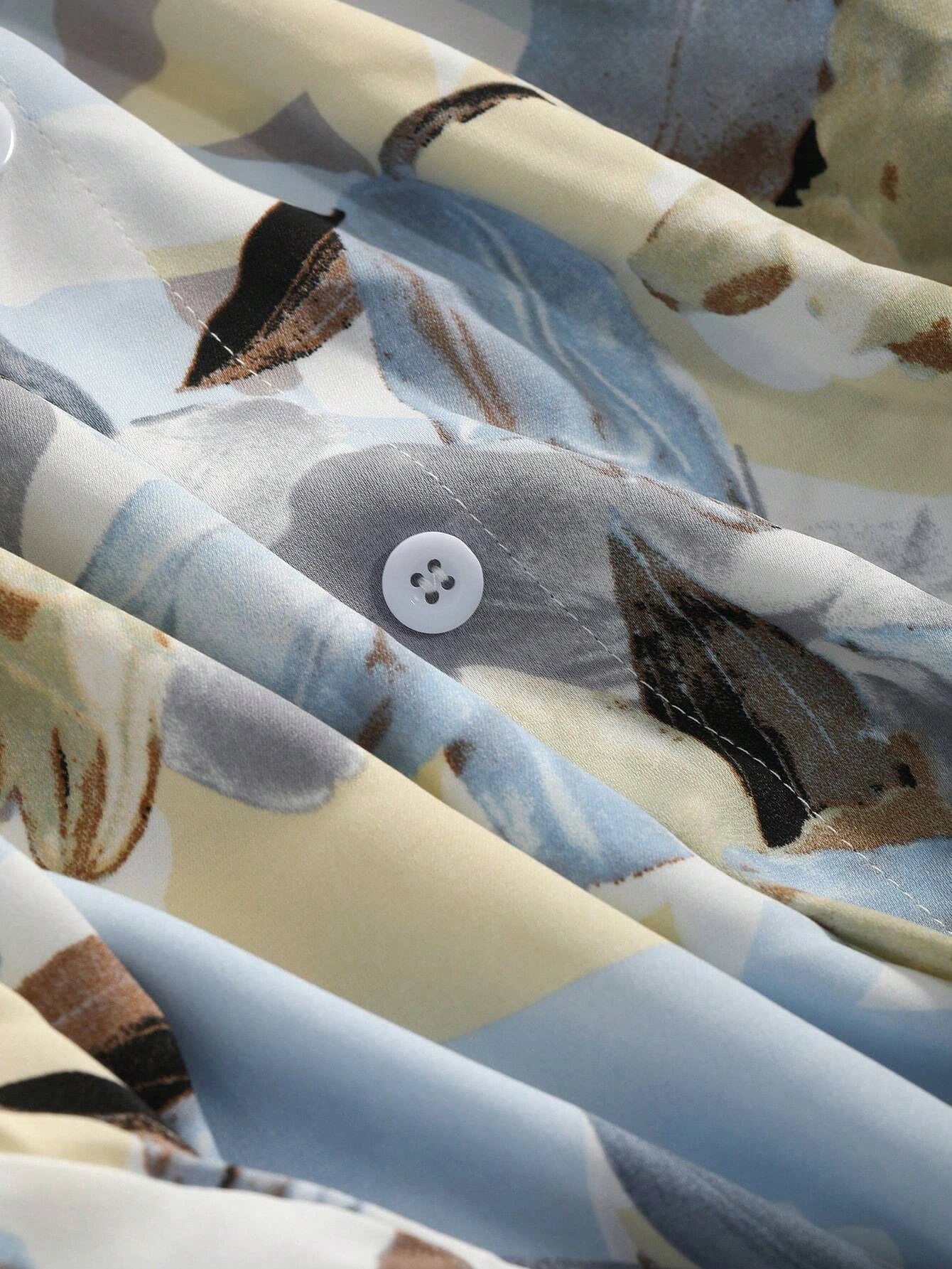 Buy SHEIN DAZY Floral Print Drop Shoulder Shirt in Pakistan