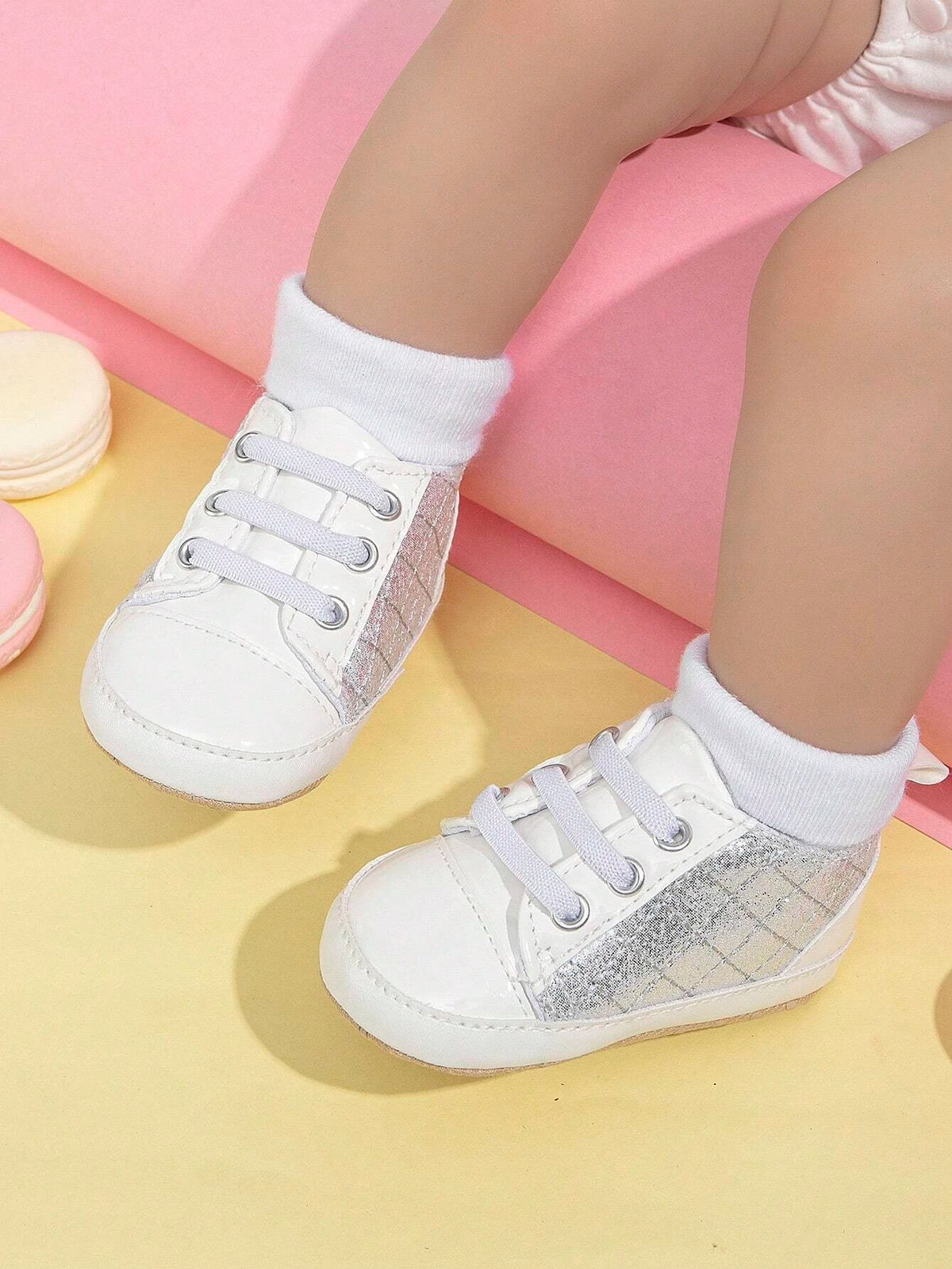 Buy SHEIN Baby Girls Lace Up Front Round Toe Sneakers For Outdoor in Pakistan