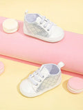 Buy SHEIN Baby Girls Lace Up Front Round Toe Sneakers For Outdoor in Pakistan