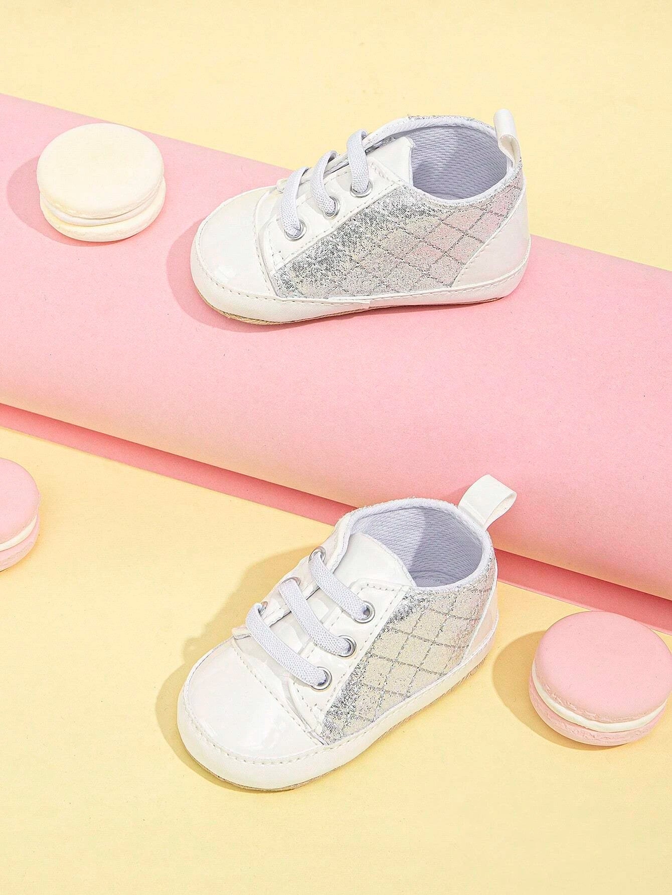 Buy SHEIN Baby Girls Lace Up Front Round Toe Sneakers For Outdoor in Pakistan
