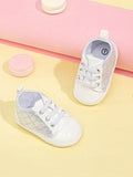 Buy SHEIN Baby Girls Lace Up Front Round Toe Sneakers For Outdoor in Pakistan