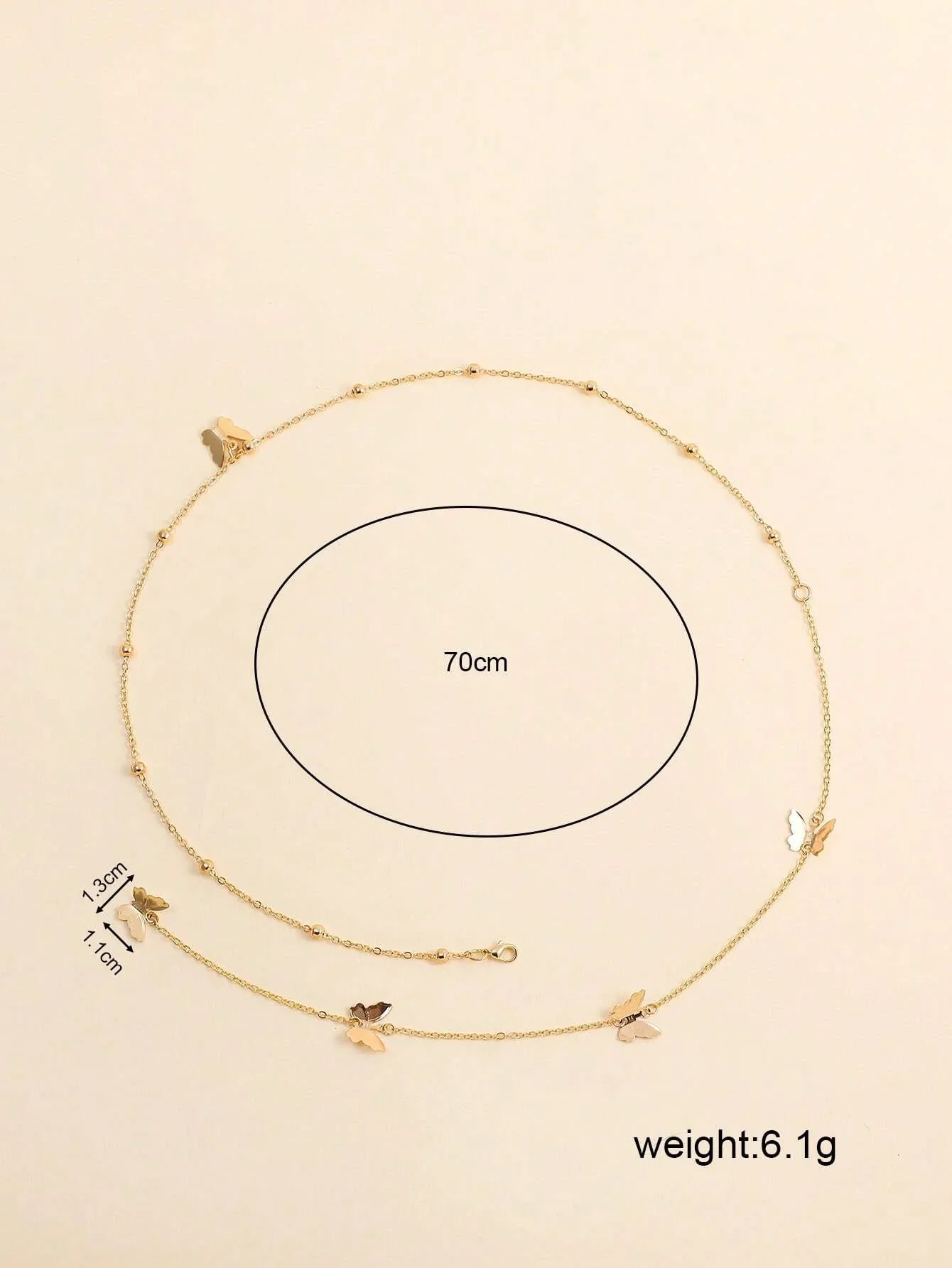 Buy SHEIN 1pc Fashionable Butterfly Charm Back Necklace For Women For Daily Decoration in Pakistan