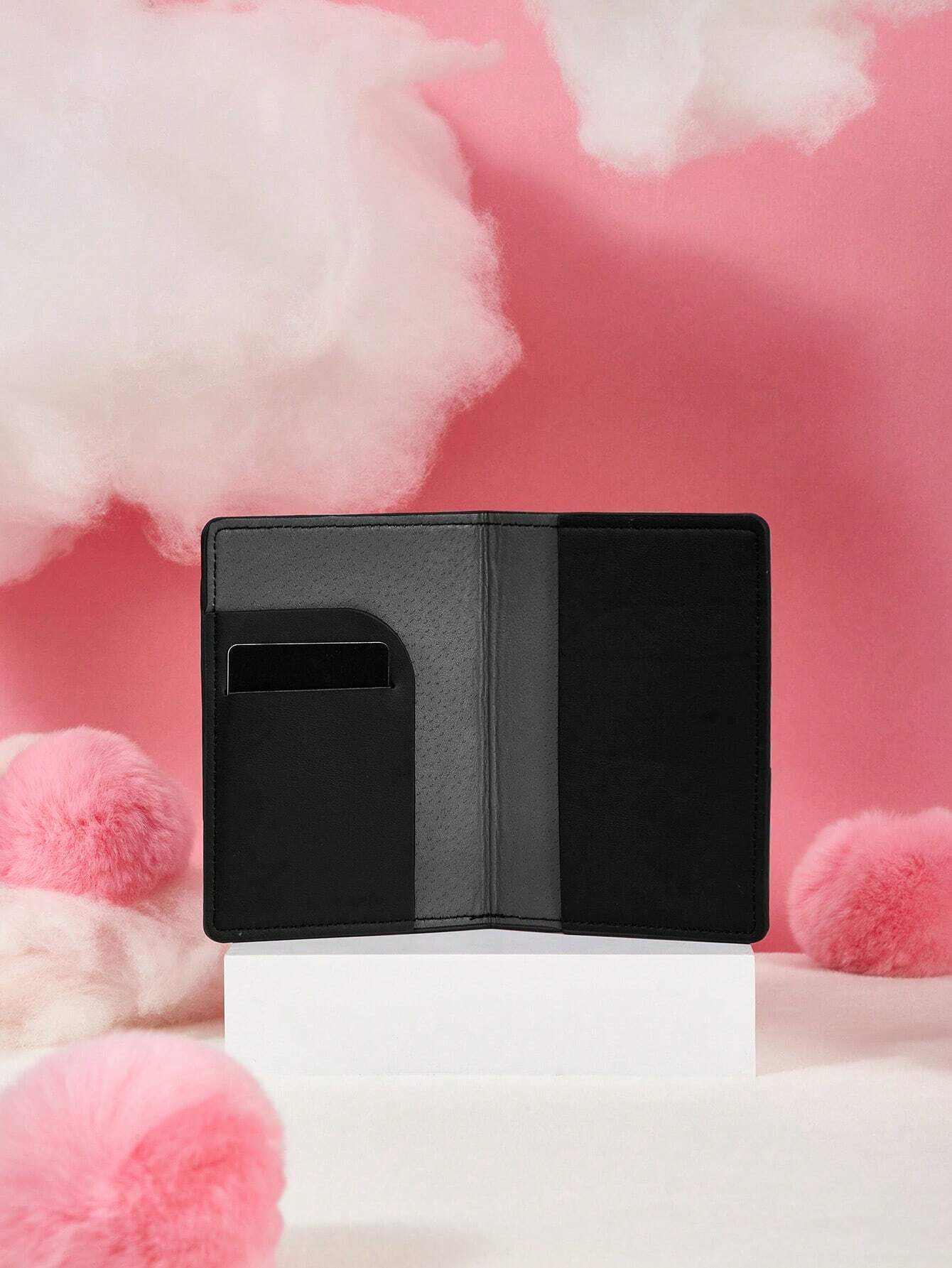 Buy SHEIN X Dudeline Cartoon Cat Graphic Passport Case Flap PU in Pakistan