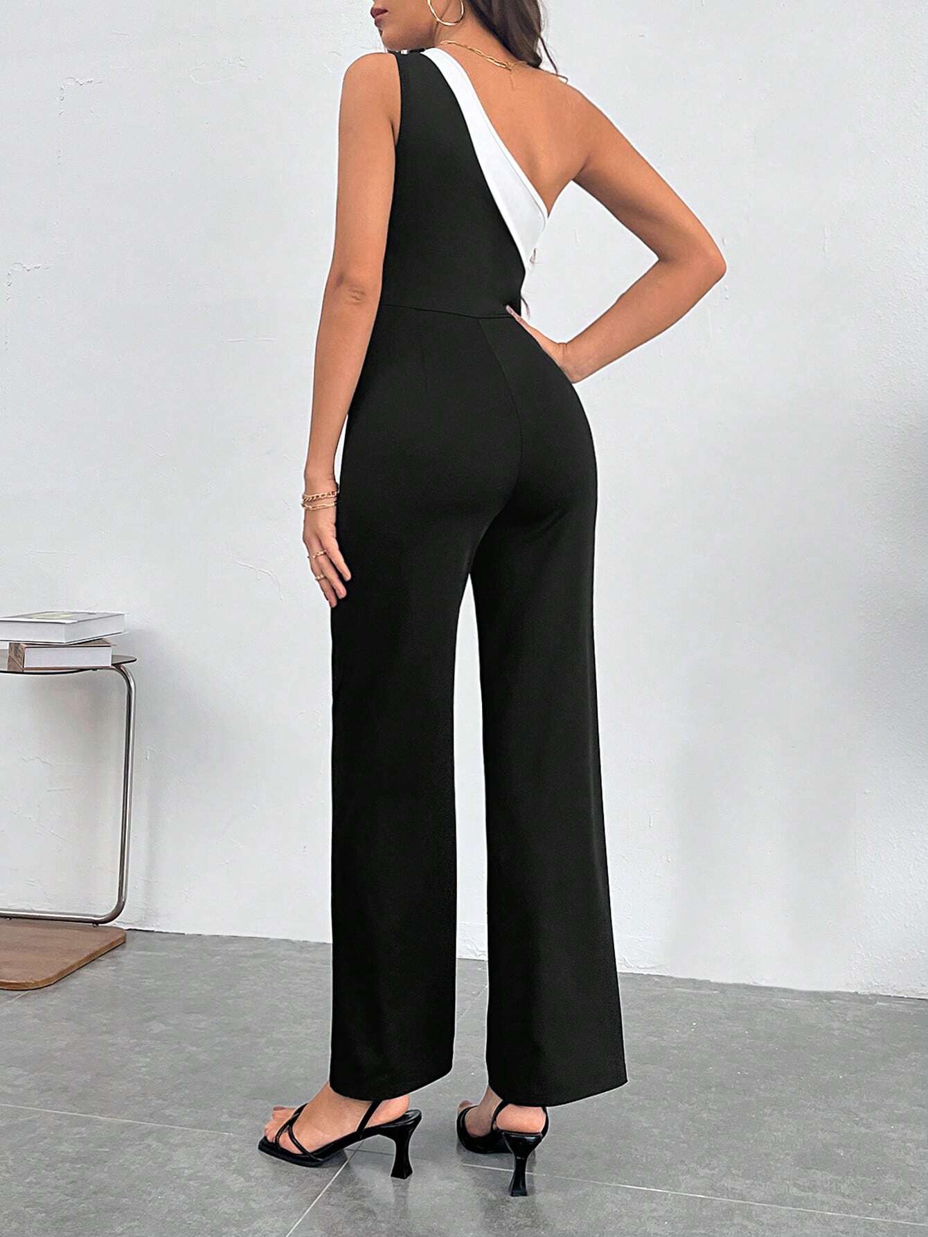 Buy SHEIN One Shoulder Asymmetrical Neck Jumpsuit in Pakistan