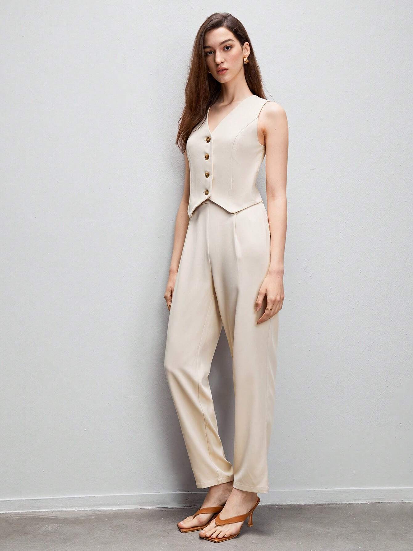 Buy SHEIN BIZwear Button Front Vest Blazer & Pants in Pakistan