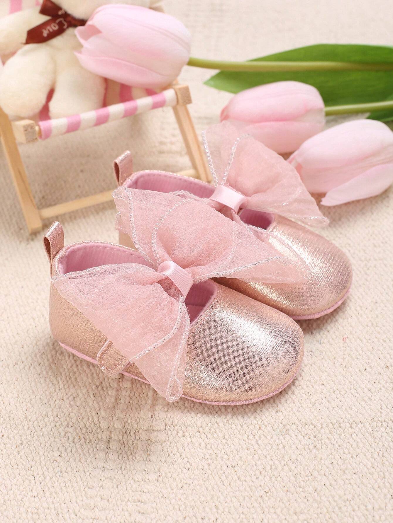 Buy SHEIN Baby Girls Bow Decor Flats For Spring & Fall in Pakistan