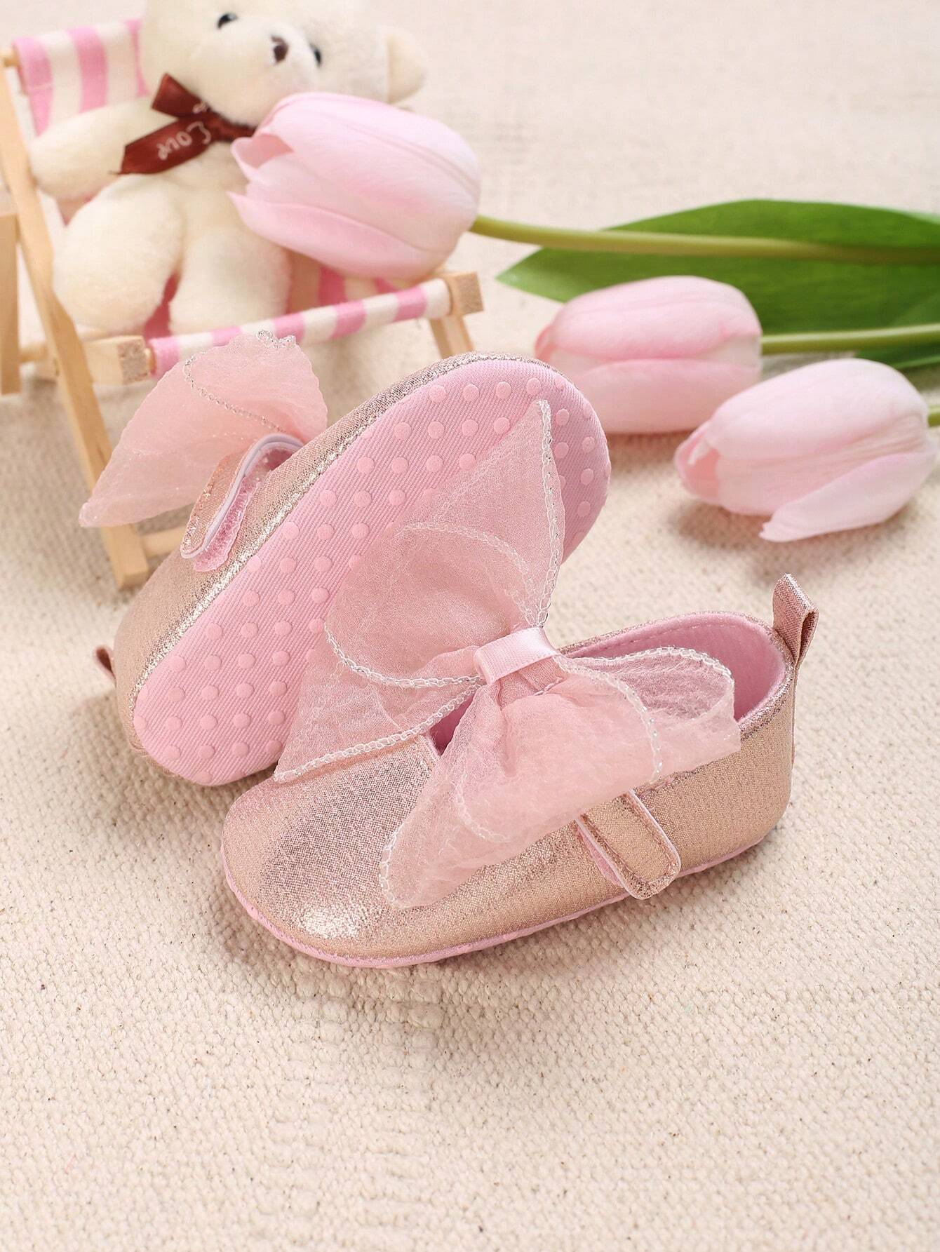 Buy SHEIN Baby Girls Bow Decor Flats For Spring & Fall in Pakistan