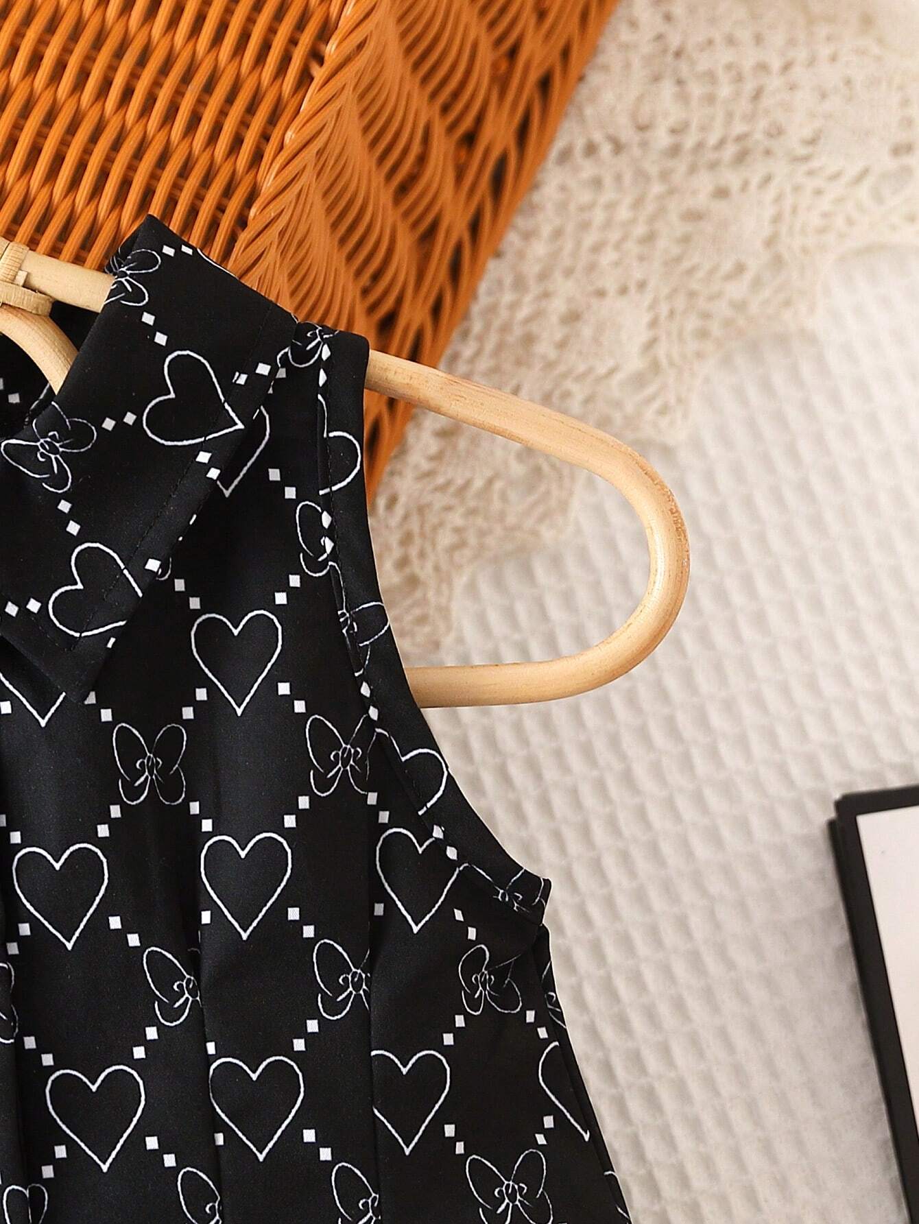 Buy SHEIN Baby Allover Print Button Front Shirt Dress & Hat in Pakistan