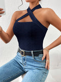 Buy SHEIN Privé Criss Cross Halter Top in Pakistan