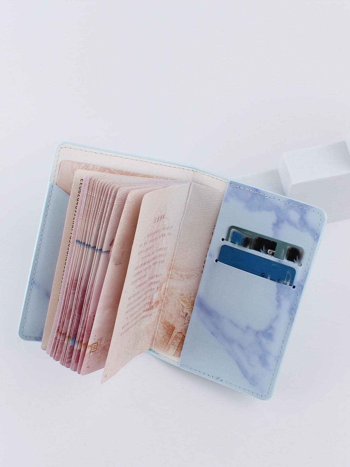 Buy SHEIN Marble Pattern Passport Case For Travel in Pakistan