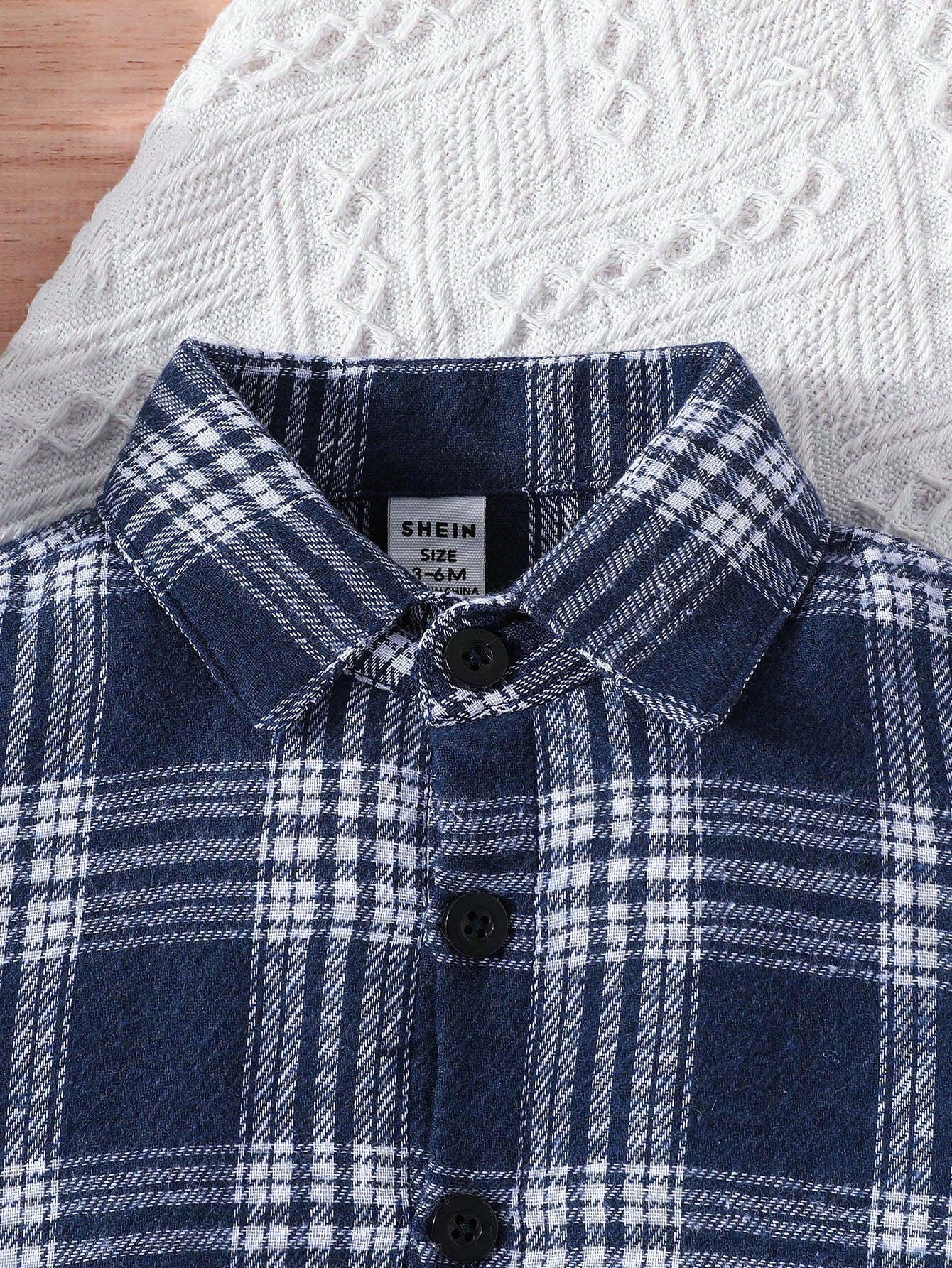 Buy SHEIN Baby Boy Plaid Print Shirt & Pants Set in Pakistan