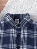 Buy SHEIN Baby Boy Plaid Print Shirt & Pants Set in Pakistan