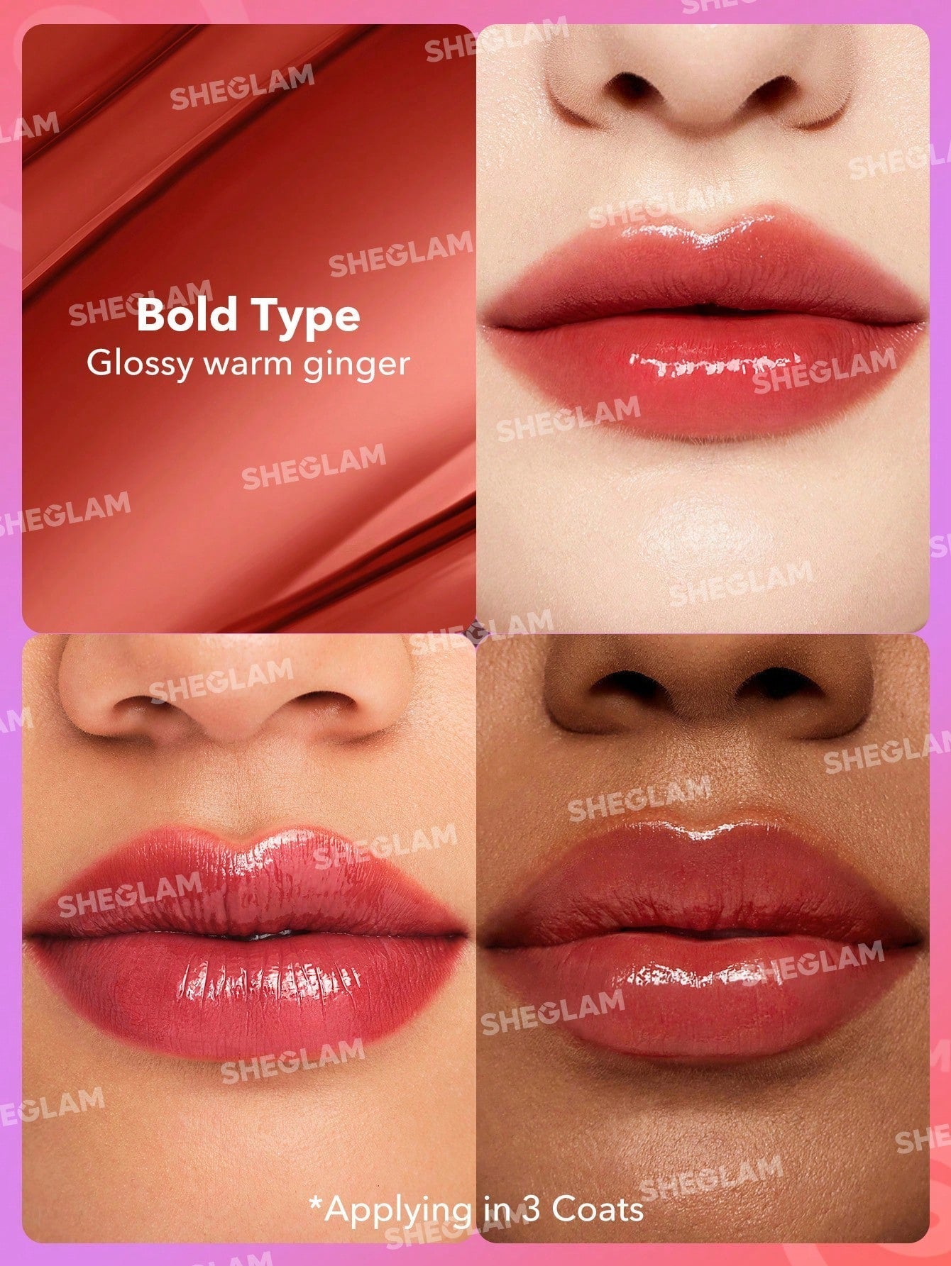 Buy SHEGLAM Mirror Kiss High-Shine Lipstick-Bold Type in Pakistan