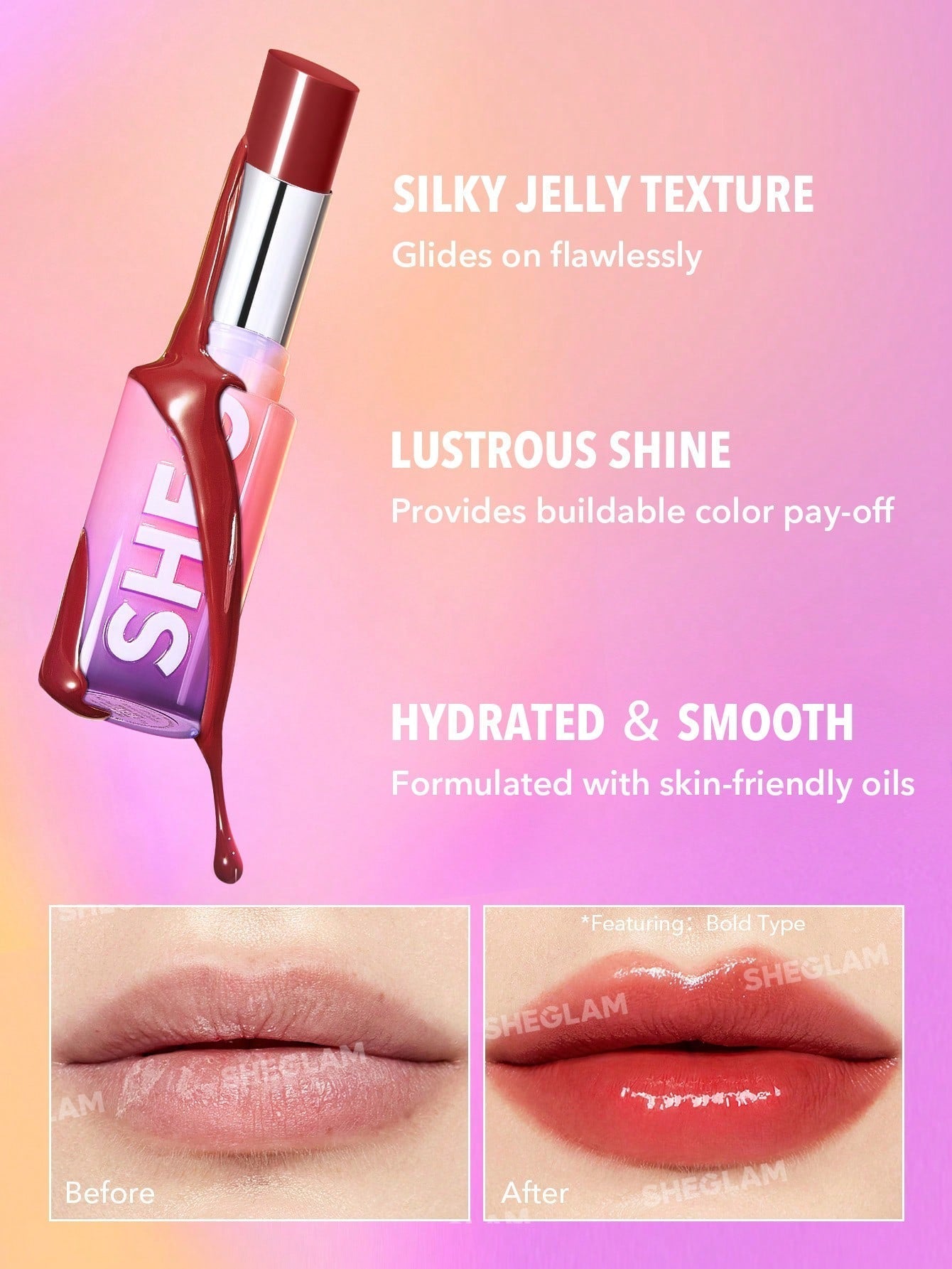 Buy SHEGLAM Mirror Kiss High-Shine Lipstick-High Key in Pakistan