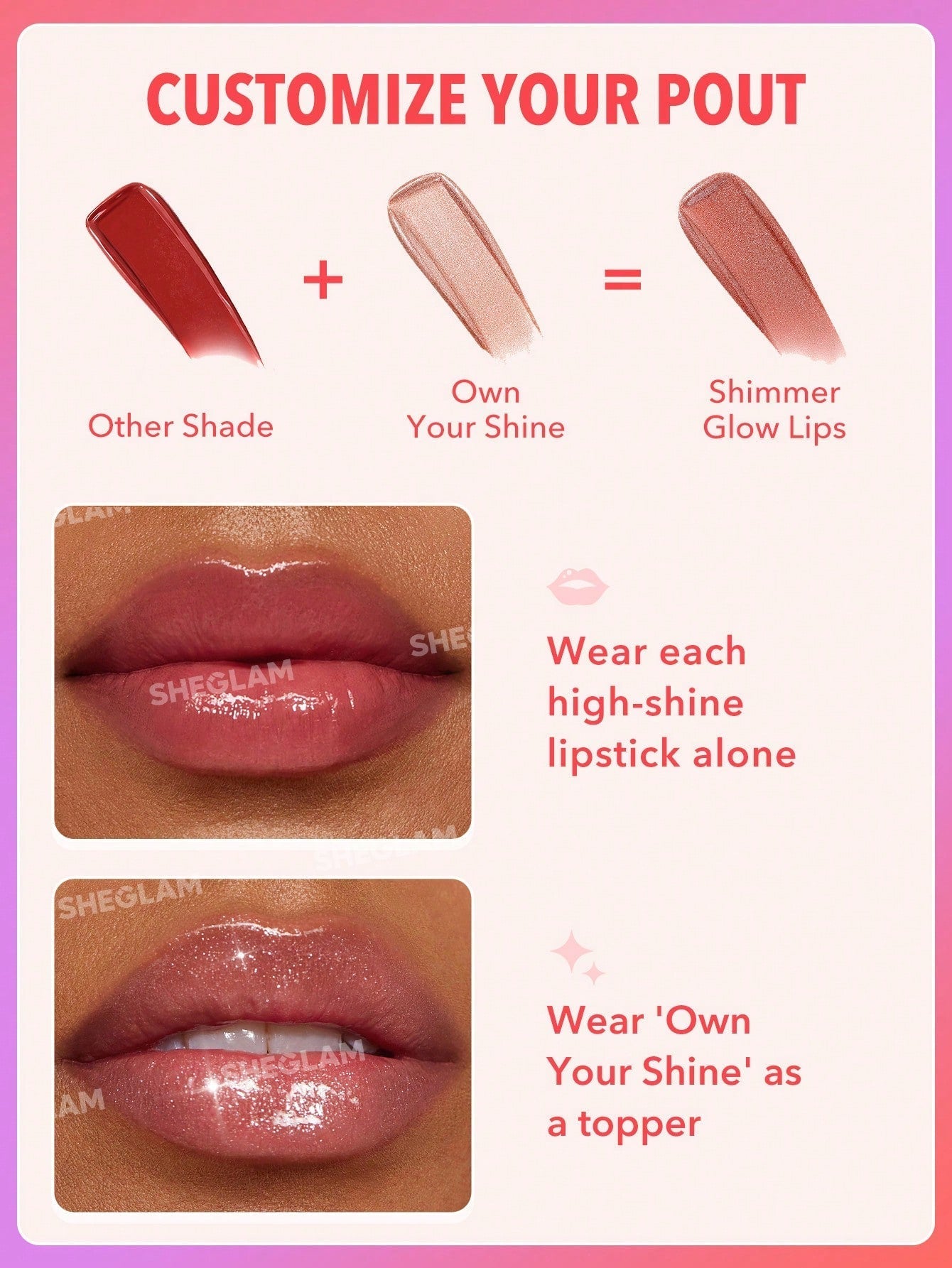 Buy SHEGLAM Mirror Kiss High-Shine Lipstick-Bold Type in Pakistan