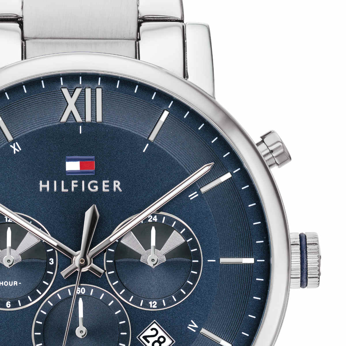 Buy Tommy Hilfiger Evan Blue Dial Silver Steel Strap Watch for Men - 1710409 in Pakistan