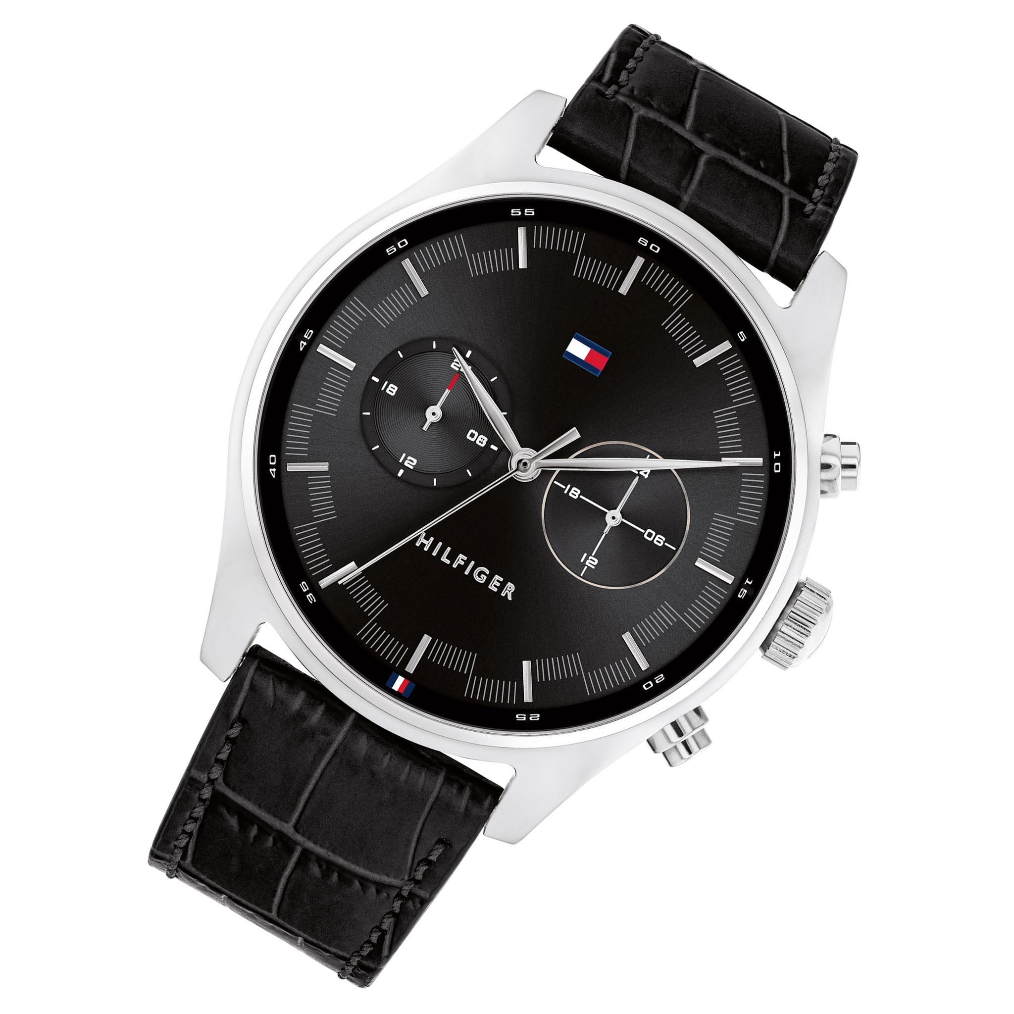Buy Tommy Hilfiger Grey Dial Black Leather Strap Watch for Men - 1710424 in Pakistan