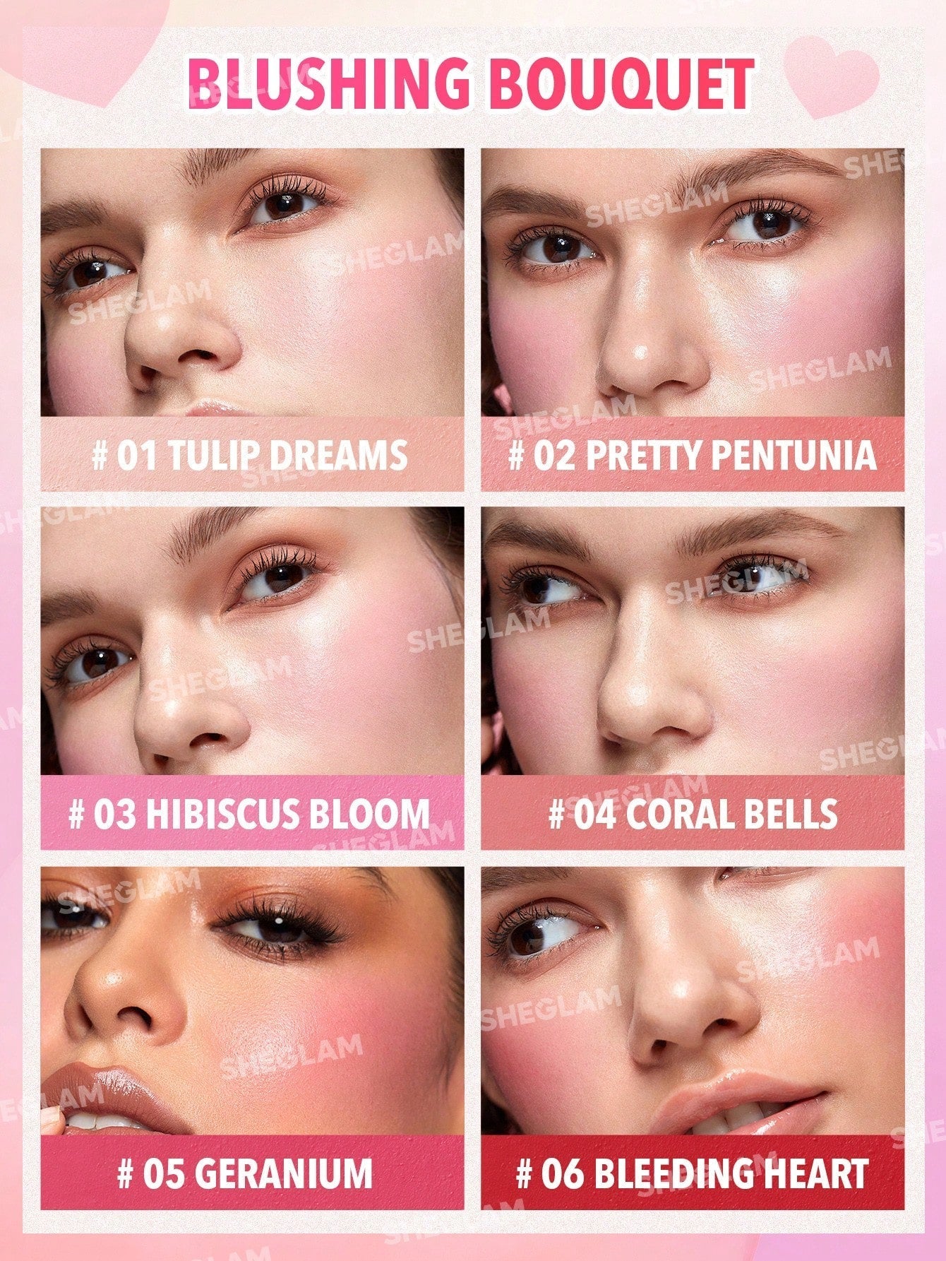 Buy SHEGLAM Flush Crush Cream Blush Palette-Blushing Bouquet in Pakistan